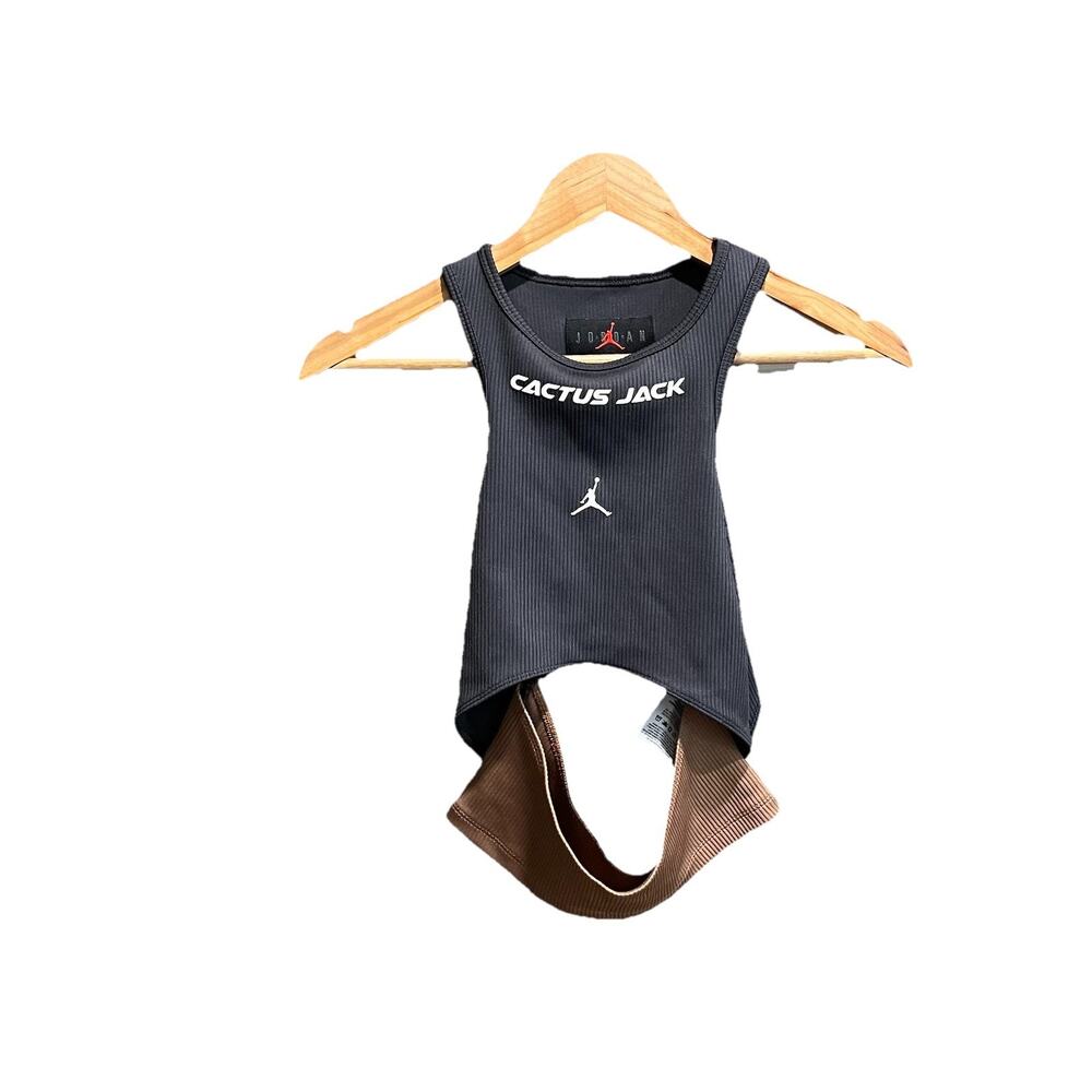 Jordan x‎ Travis Scott Dark Gray Cactus Jack Women's Activewear Tank Top Size XS